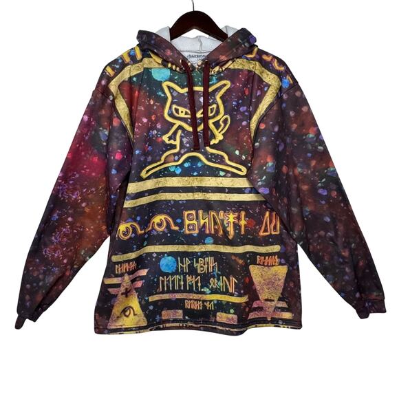 ShirtWascash Pokémon Legendary Mew All Over Print Hoodie Size L Rare Graphic - Picture 1 of 8